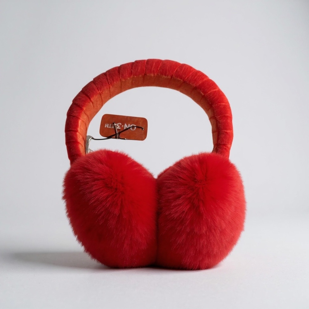 NWT On 34th Women’s/Teens Red Luxe Earmuffs Gift Stocking Stuffer‎ Soft Plush